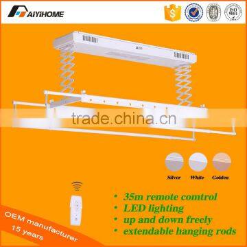 Remote control Electric Lifting Automatic clothes drying rack, Ceiling mounted aluminium clothes dryer rack