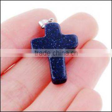 Six color Natural Stone quartz cross necklace For Women Crystal Gem Stone Quartz Necklace                        
                                                Quality Choice