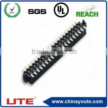 1.27mm pitch, SMT, 2xN pin, female pin header connector