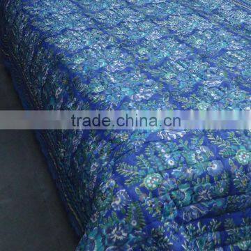 Indian Hand Block Printed Queen Size Quilt Sea Plantation photo-2