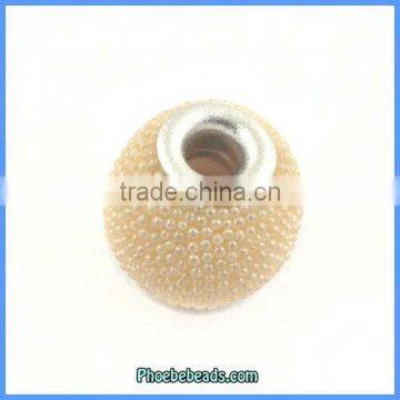 Wholesale Beige Clay Indonesia Round Resin Bracelet Beads PCB-M100543