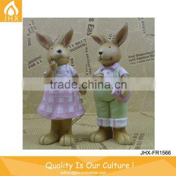 Big and Small Polyresin Chicken Plush Easter Bunny photo-2