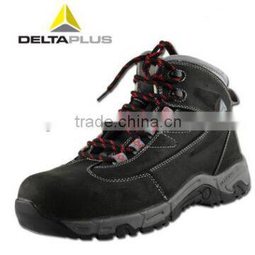 Nubuck cow leather high-cut rubber outsole safety shoes