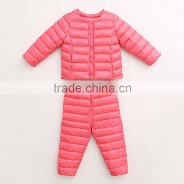 kid outdoor ultra light down jacket suit for the winter