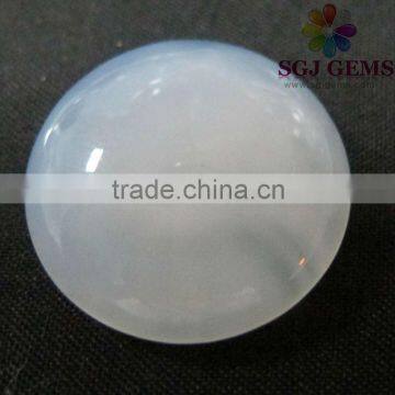 24mm Round White Agate Cabochon Beads