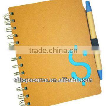 New Design! Recycled Notebook with Pen