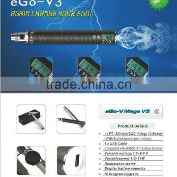 Sailebao the most enjoyable variable voltage kgo ego VV3 upgraded from variable volt ego VV2 MEGA