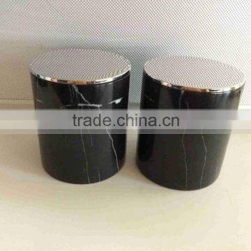 Christmas Black Glass Candle Jar/ Glass Jar for Candle With Lids/ Marble Candle Jars With Lid photo-4