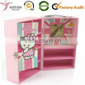 Custom Made Hello Kitty Pink Cardboard Jewelry Gift Packaging Boxes With Drawer