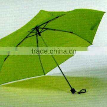 21"x6K 3 folds manual windproof fashion green umbrella manual umbrella foldable lady umbrella