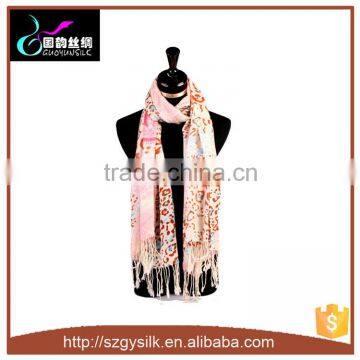 customized digital printing 100% wool shawl