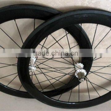 Dengfu 56mm tubular carbon road bicycle wheels 700c*27mm width