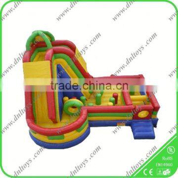 factory price wet dry inflatable bouncer with detachable pool/inflat slide bouncer
