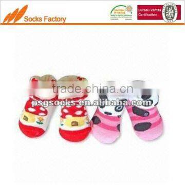 Combed cotton socks baby jaquard 3D socks