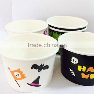 Custom printed ice cream paper bowls. cartoon pattern paper bowl