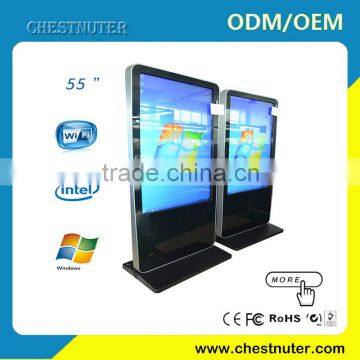 Free Standing Tablet Kiosk 42" 46" 55" All In One PC TV Touchscreen