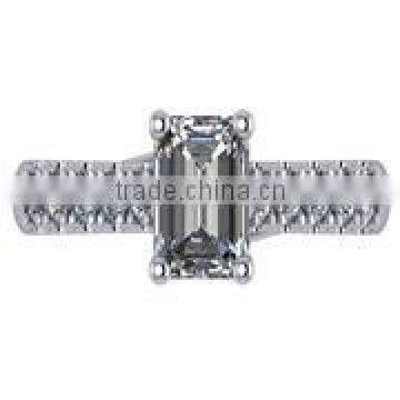 30 Mm Radiant Solitaire With Accent Engagement Ring Mount082