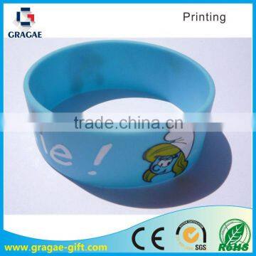 Customize 1 Inch Wide Silicone Bracelets Printed Silicone Wristband