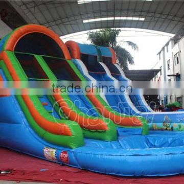 Good Quliaty Commercial PVC Inflatable Water Slide with Pool for Sale