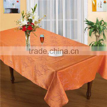 Poloyester Table Cloth/luxury table cloth/leaves printed table cloth/