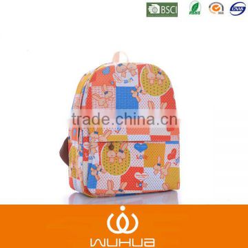 600D cute print children backpack