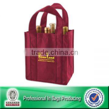 100% Recycled non woven 6 pack wine bag