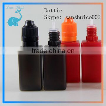 New Products 30ml black and red plastic bottle wholesale top quality dropper bottle wholesale made in China