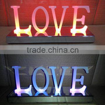 3D metal channel led channel LED light up wedding love letter /Frontlit punching love letter sign