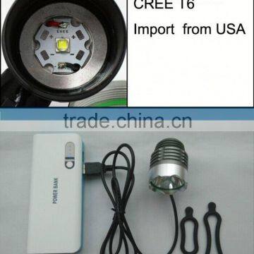 POPPAS YZL805U New 2014 Super Bright 600lm Bike Light XM-LT6 Usb Bicycle Light