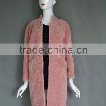 Factory Direct Whoesale Lady's Sheared Merino Lamb Fur Double Face Jacket photo-4