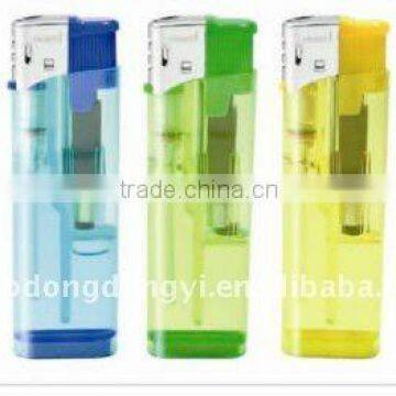 disposable electronic lighter with transparent tank