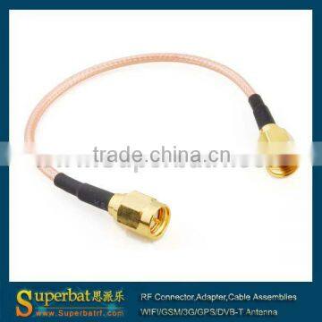 SMA male to SSMA male RG316 /RG174 for wireless/wifi optical pigtail simplex pigtail