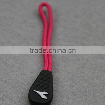 Cute cartoon shape plastic zip pulls, black color plastic zipper puller with black metal zipper slider