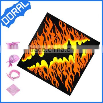 Cheap flame cotton kerchief ,male hip hop kerchief , riding sports outdoor square scarf