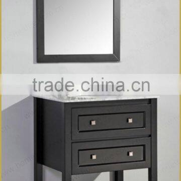 Marble Top Mdf Ceramic Basin Mirrored Modern Bathroom Vanity RA308 Supplier's Choice