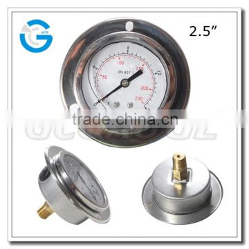 High quality 2.5inch low back mount stainless steel piezometer