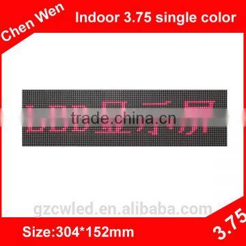 New design large view angle 3.75 Indoor Single Color led screen display led display sign