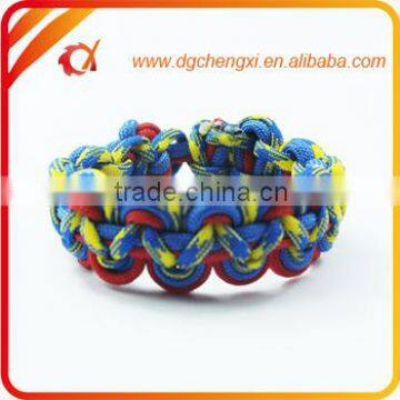 Customized New Design Metal Adjustable 550 Paracord Bracelet