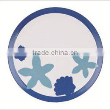 100% melamine 10" plate with decal