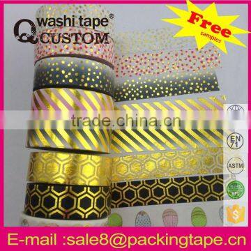 Assorted designs gold blocking paper tape wholesale direct buy from china