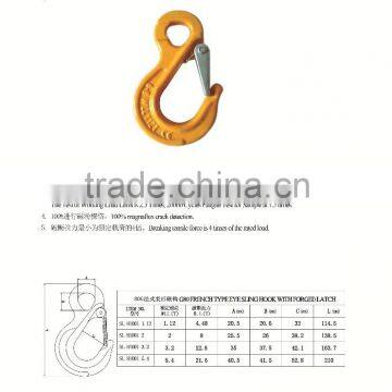 G80 French Type Eye Sling Hook With Latch photo-3