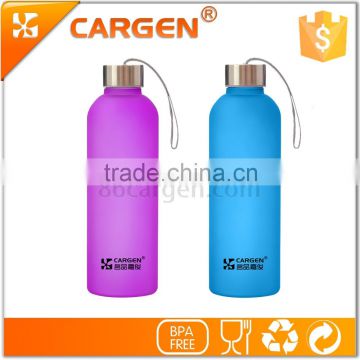 High capacity glass frosted tea water bottle