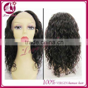 Cheap 6A U part full Lace wig 100% Virgin brazilian hair U part wigs
