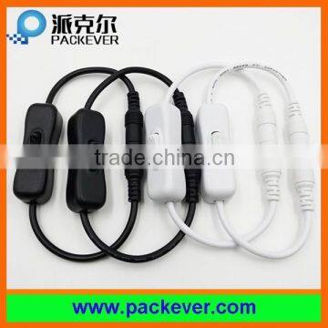 High quality ON/OFF switch power supply cable with 5.5*2.1mm DC connector