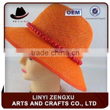 Straw Knitted Outdoor Men Custom Bucket Hat Logo photo-4
