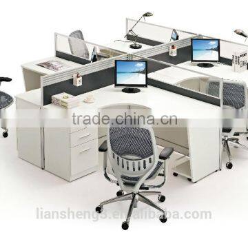 Melamine Laminated Series Modular Office Workstation photo-3
