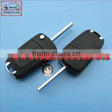 OkeyTech Opel Vectra 2 buttons remote key shell HU100 blade for key Opel vectra key for Opel