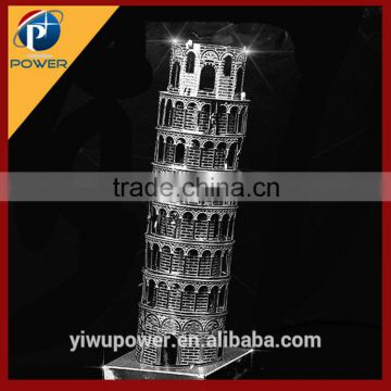 Leaning Tower of Pisa diy building 3d metal puzzle