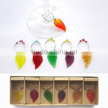 bottle christmas wine charms wine glass charm rings