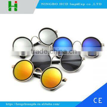 New arrival Colorful lens UV400 round frame metal sunglass